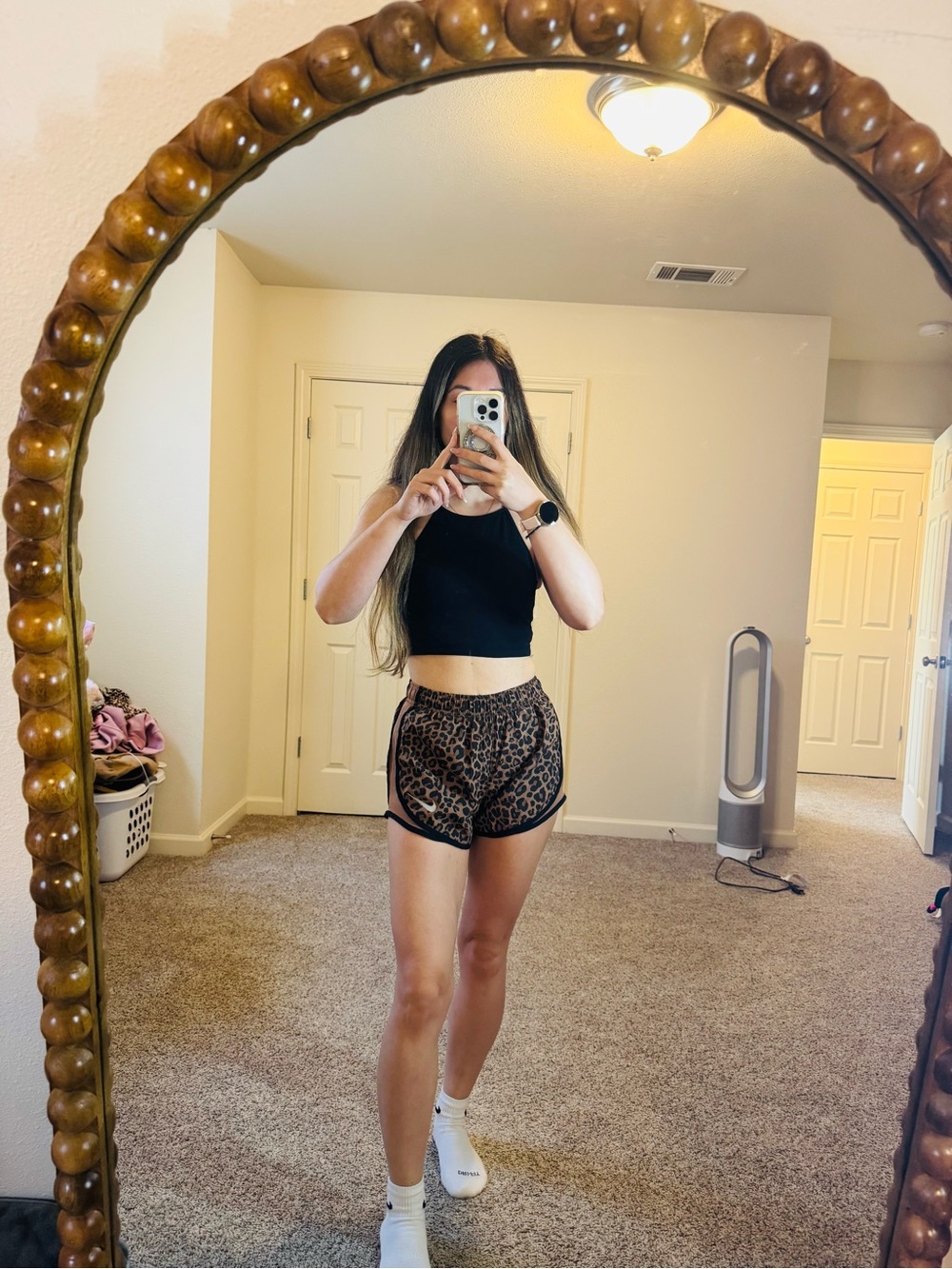 Nike Dri-FIT Tempo Leopard Cheetah Glitter Running Shorts XS Rare
